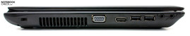 Слева: Kensington, VGA, HDMI, 2х USB 2.0, аудио
