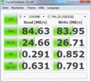 Crystal Disk Mark 3.0 84 Мб/с