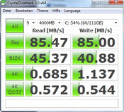 Crystal Disk Mark 85 MB/s Read