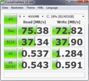 Сравнение: CDM 88 Mб/s Samsung HM500JI @EB3Z1E