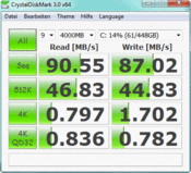 Crystal Disk Mark 90 Mб/с чтение