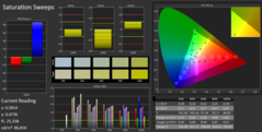 Результаты измерений CalMAN Saturation Sweeps