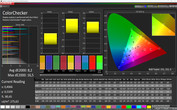 Тест CalMAN ColorChecker (цветовое пространство: sRGB), режим дисплея "Стандартный"