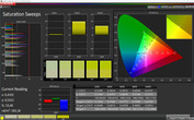 Программа CalMAN Saturation Sweeps (профиль: Стандартный, цветовое пространство: sRGB)