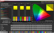 Программа CalMAN ColorChecker (профиль: Тёплый, цветовое пространство: sRGB)