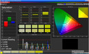 CalMAN Saturation Sweeps, режим цветопередачи 'sRGB'