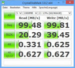 Результат запуска CrystalDiskMark