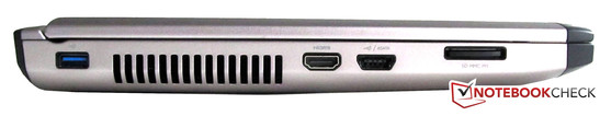 Слева: USB 3.0, HDMI, eSATA/USB, считыватель карт памяти