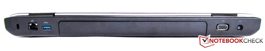 Сзади: RJ45 (LAN), USB 3.0, VGA, разъем для подключения питания