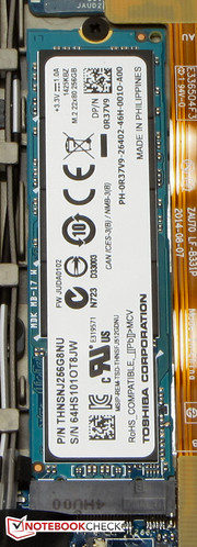 Используется SSD-накопитель стандарта M.2.
