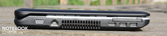 Слева: VGA, RJ-45, HDMI, 2 x USB 2.0, ExpressCard54