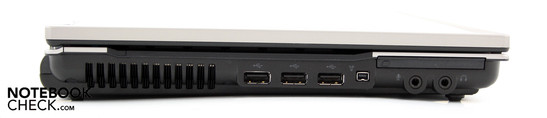 Слева: 3 USB, FireWire, аудио, ExpressCard54