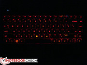 Шикарно выглядящая красная подсветка клавиатуры