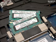 The main memory (2x 2048 MB RAM) can be upgraded to total of up to 8 GB.
