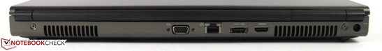 Сзади: VGA, Gigabit LAN, eSATA, HDMI