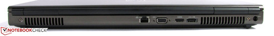 Сзади: LAN, VGA, USB/eSata, HDMI, разъем для подключения питания
