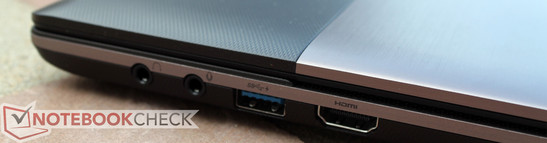 Справа: Аудио, USB 3.0, HDMI