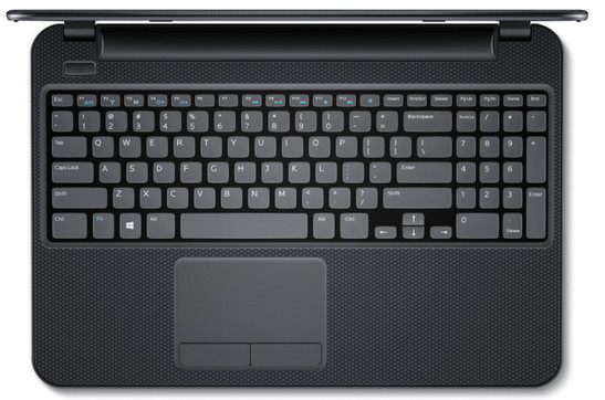Клавиатура и тачпад типичных для Dell форм.