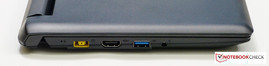 Слева: разъем питания, HDMI, USB 3.0, 3.5-мм аудиоразъем