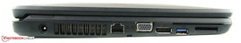Слева: порт сетевого питания, Ethernet, VGA, HDMI, USB 3.0, SmartCard, картридер (SD)