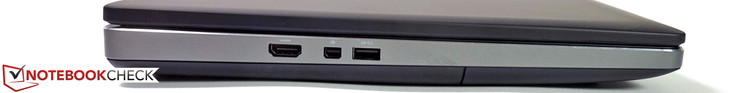 Левая сторона: HDMI, mini DisplayPort, порт USB 3.0