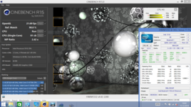 Cinebench R15 Multi: оба ядра работают на частоте 1.7-1.8 ГГц