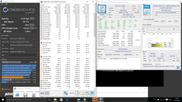 Cinebench R15 Многоядерный @2.8 ГГц (аккумулятор)