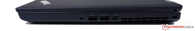 Правая сторона: комбинированный аудио разъем, 2 порта USB 3.0, Mini-DisplayPort 1.2