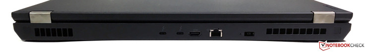 Сзади: 2x USB 3.1 Type-C Gen. 2 + Thunderbolt 3, HDMI 1.4b, Gigabit Ethernet, вход питания