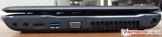 Справа: HDMI, аудиоразъемы, USB 3.0, VGA, разъем для подключения питания