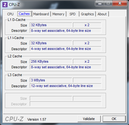 Системная информация CPUZ Cache