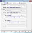 CPU-Z: информация о кэшах