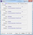 CPU-Z: информация о кэшах