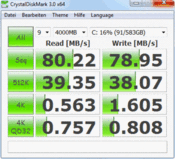 Crystal Disk Mark 80 Мб/с чтение