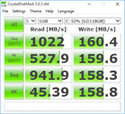 CrystalDiskMark (SSD от Samsung на шине NVMe)