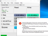 Тест AS SSD провести не удалось
