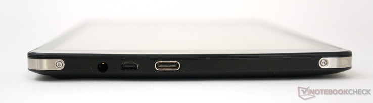 Верхняя сторона: аудиовыход, microHDMI, USB 2.0 Type-C