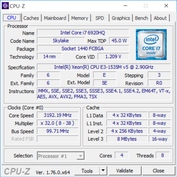 Тест CPU-Z (центральный процессор)