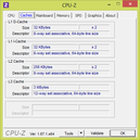 CPU-Z: информация о кэшах