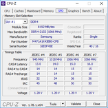 CPU-Z - SPD-данные модуля оперативной памяти