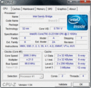 Информация о системе: CPUZ CPU