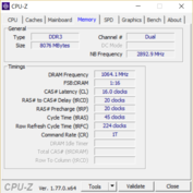 CPU-Z память