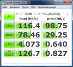 CrystalDiskMark: HDD + SSD