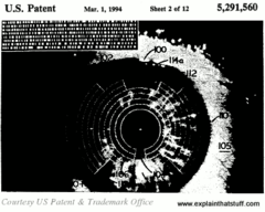 Патент на сканер глаза в целях безопасности был зарегистрирован в 1994. Изображение: Бюро патентов и торговых марок США
