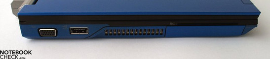 Вид слева: VGA-Out, USB 2.0 / eSATA, SmartCard