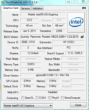 Информация о системе: GPUZ Intel HD Graphics 3000