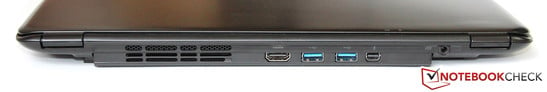 Сзади: HDMI, 2x USB 3.0, Thunderbolt, разъём питания