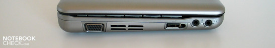Слева: VGA, USB, аудио порты