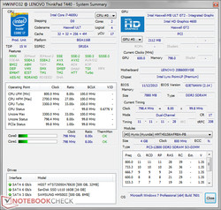 Lenovo ThinkPad T440 20B6005YGE: информация о системе