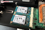 В нашей конфигурации используются два SSD (RAID0, mSATA).